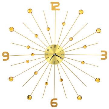 Stunning Golden Metal Wall Clock - 70 cm | Hipo Market