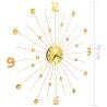 Stunning Golden Metal Wall Clock - 70 cm | Hipo Market