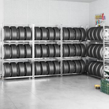 3-Layer Tire Racks - Durable Steel Storage Solution | HipoMarket