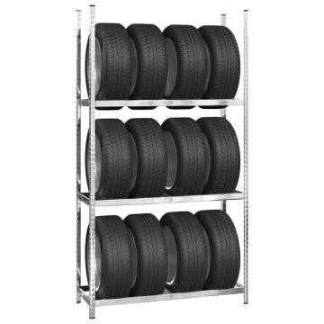 3-Layer Tire Racks - Durable Steel Storage Solution | HipoMarket