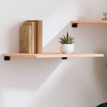 Untreated Solid Wood Oak Wall Shelf - 60x60 cm | Hipo Market