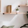 Untreated Solid Wood Oak Wall Shelf - 60x60 cm | Hipo Market