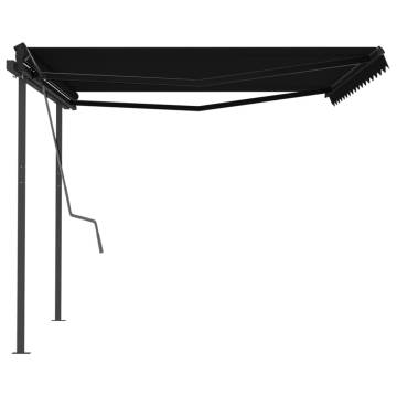 Manual Retractable Awning 4x3.5m - Anthracite | HipoMarket