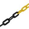 30m Yellow and Black Plastic Warning Chain | Hipomarket