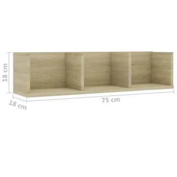 CD Wall Shelf Sonoma Oak - Stylish & Practical Storage Solution