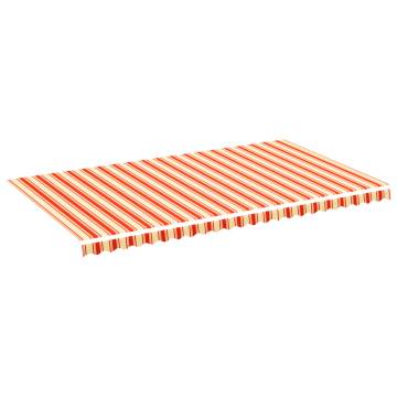 Replacement Awning Fabric Yellow & Orange 6x3.5m