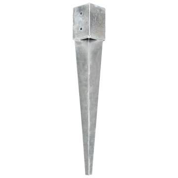 Ground Spikes 2 pcs Silver - Durable Galvanised Steel