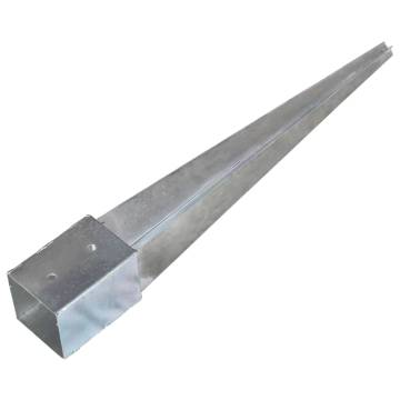 Ground Spikes 2 pcs Silver - Durable Galvanised Steel