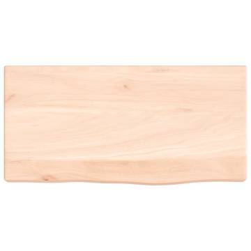 Wall Shelf 40x20x4 cm - Untreated Solid Wood Oak