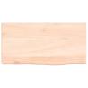 Wall Shelf 40x20x4 cm - Untreated Solid Wood Oak