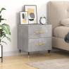 Modern Concrete Grey Bedside Cabinet - Stylish Storage Solution