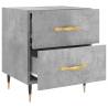 Modern Concrete Grey Bedside Cabinet - Stylish Storage Solution