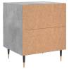 Modern Concrete Grey Bedside Cabinet - Stylish Storage Solution