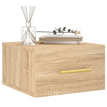 Wall-Mounted Bedside Cabinet Sonoma Oak - Stylish & Functional