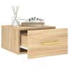 Wall-Mounted Bedside Cabinet Sonoma Oak - Stylish & Functional