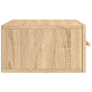 Wall-Mounted Bedside Cabinet Sonoma Oak - Stylish & Functional