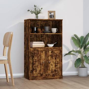 Stylish Highboard in Smoked Oak | 60x35.5x103.5 cm