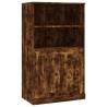 Stylish Highboard in Smoked Oak | 60x35.5x103.5 cm