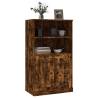 Stylish Highboard in Smoked Oak | 60x35.5x103.5 cm