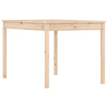 Garden Table 121x82.5cm - Solid Pine Wood for Outdoor Use