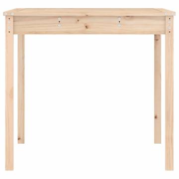 Garden Table 121x82.5cm - Solid Pine Wood for Outdoor Use