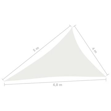 Sunshade Sail 4x5x6.8m - 160 g/m² White HDPE for Outdoor Use