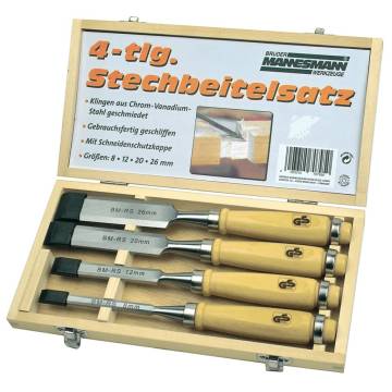 Brüder Mannesmann 4 Piece Firmer Chisel Set 66104 - Quality Tools