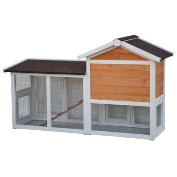 Queensland White & Brown Rabbit Hutch | @Pet - 147x53x85 cm