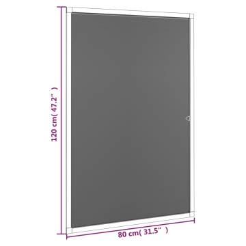 Insect Screen for Windows Anthracite 80x120 cm - Hipomarket