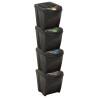 Stackable Dustbins 4 pcs Anthracite 100 L Colour anthracite Number of bins 4 