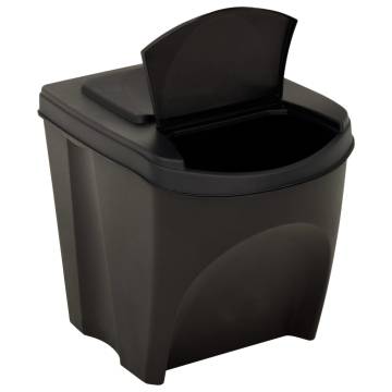 Stackable Dustbins 4 pcs Anthracite 100 L - Convenient & Hygienic