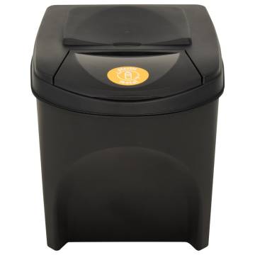 Stackable Dustbins 4 pcs Anthracite 100 L - Convenient & Hygienic