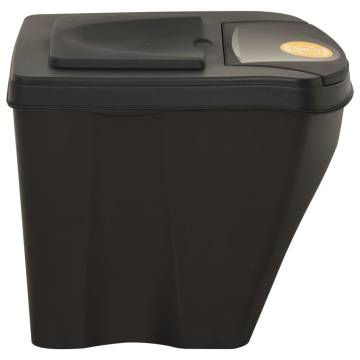 Stackable Dustbins 4 pcs Anthracite 100 L - Convenient & Hygienic