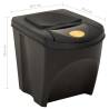 Stackable Dustbins 4 pcs Anthracite 100 L - Convenient & Hygienic