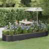 Garden Raised Bed Powder-coated Steel 322x100x36 cm Anthracite Colour anthracite Size 322 x 100 x 36 cm Quantity in Package 1 