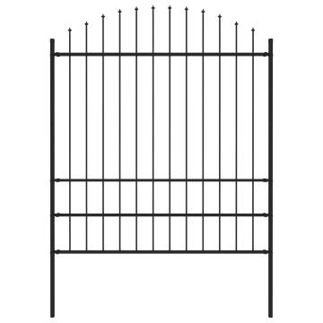 Garden Fence with Spear Top Steel - Secure & Durable | HipoMarket