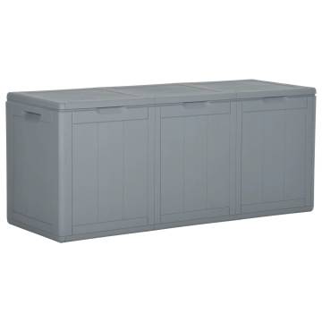 270L Grey PP Rattan Garden Storage Box | HipoMarket