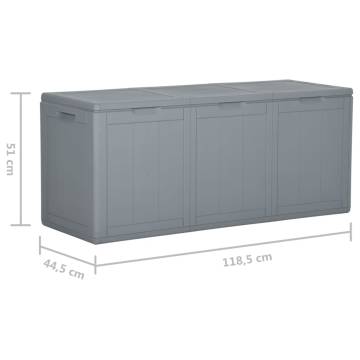 270L Grey PP Rattan Garden Storage Box | HipoMarket