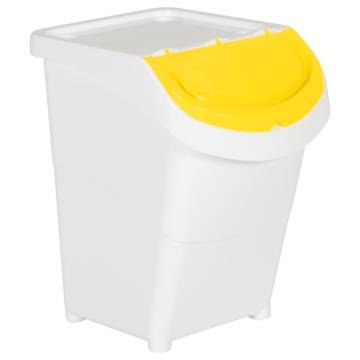 Stackable Waste Bins with Lids - 3 Pack, 120L Capacity