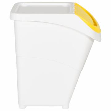 Stackable Waste Bins with Lids - 3 Pack, 120L Capacity