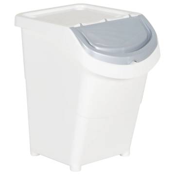 Stackable Waste Bins with Lids - 3 Pack, 120L Capacity