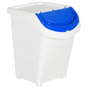 Stackable Waste Bins with Lids - 3 Pack, 120L Capacity