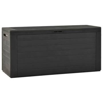 Stylish Anthracite Garden Storage Box - 116x44x55 cm