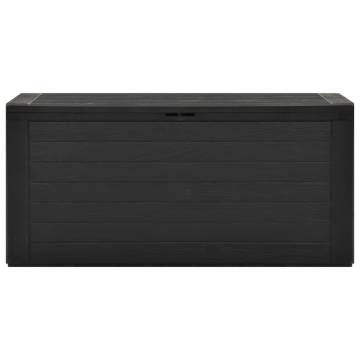 Stylish Anthracite Garden Storage Box - 116x44x55 cm