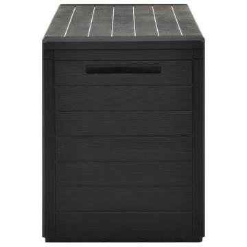 Stylish Anthracite Garden Storage Box - 116x44x55 cm