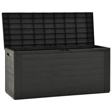 Stylish Anthracite Garden Storage Box - 116x44x55 cm