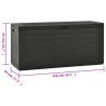 Stylish Anthracite Garden Storage Box - 116x44x55 cm