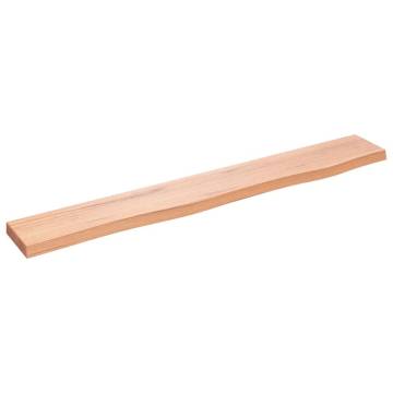 Wall Shelf Light Brown 80x10 cm - Solid Oak Wood Storage