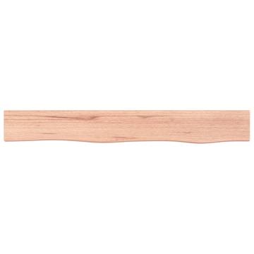 Wall Shelf Light Brown 80x10 cm - Solid Oak Wood Storage