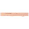 Wall Shelf Light Brown 80x10 cm - Solid Oak Wood Storage